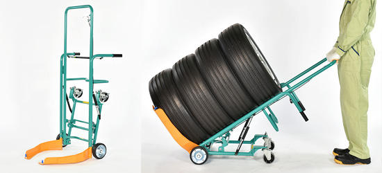 安全自動車 タイヤ搬送台車 ATP-217シリーズ | 作業省力化 | 工具の